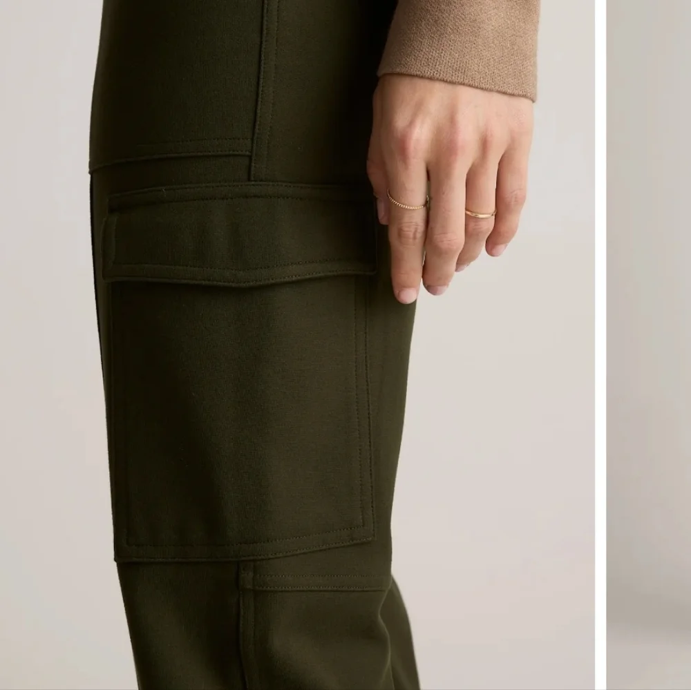 QUINCE Ultra-Stretch Pointe Tapered Cargo Pants Sz L Olive - Picture 6 of 6